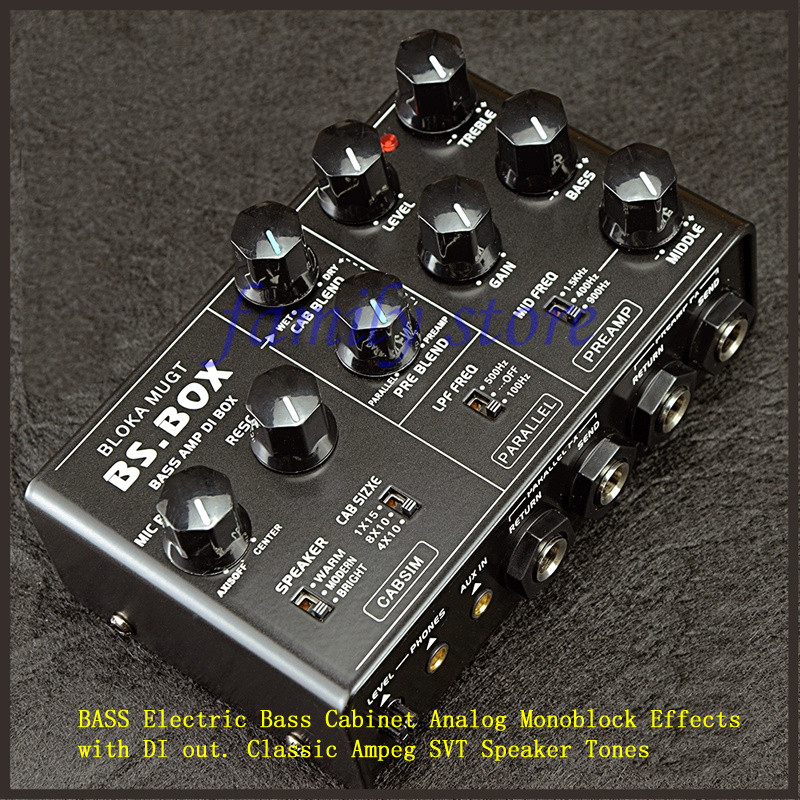 Electric bass cabinet simulating a single Effector with builtin  self XLR balanced output Classic Am