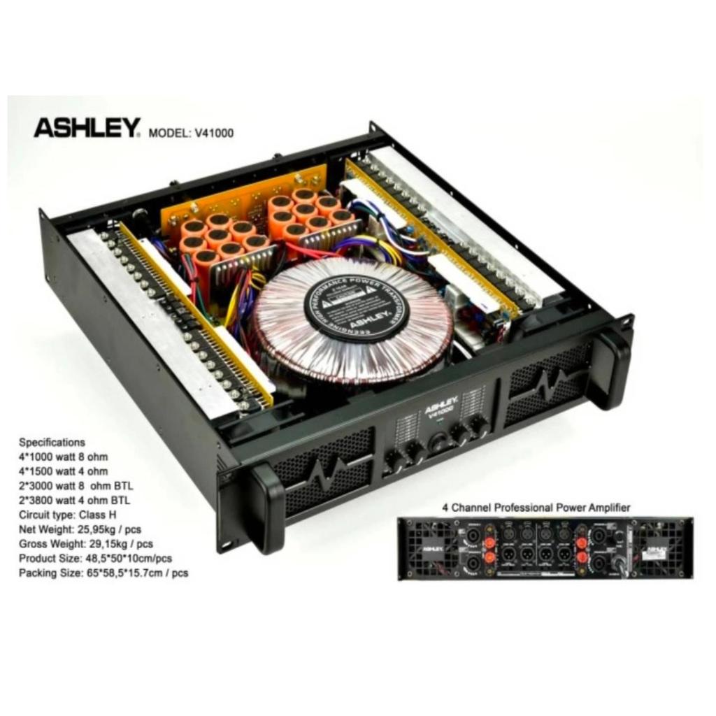 POWER AMPLIFIER ASHLEY V-41000/V-41000 ORIGINAL