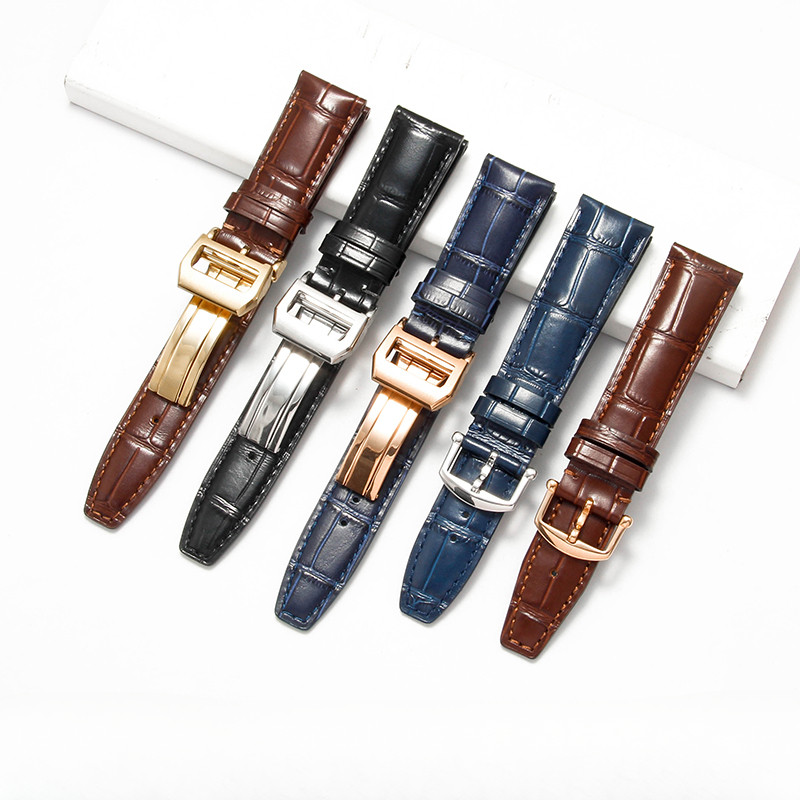Curved Interface Design High Quality Crocodile Leather Watch Strap for IWC Portugieser Portofino Bre