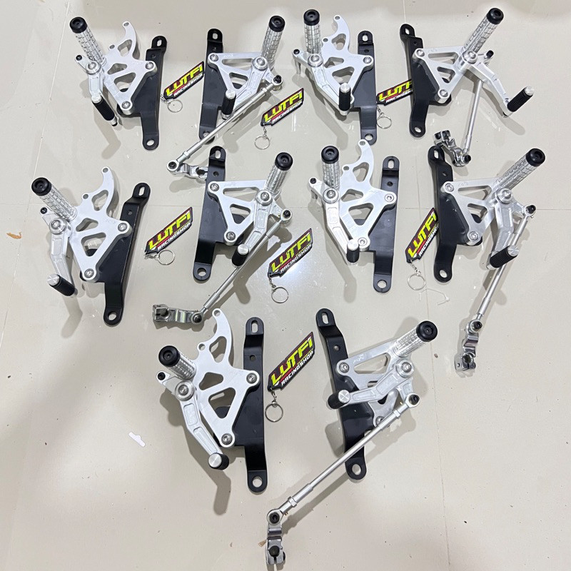 STEP Foostep underbone G2 cnc copy rcb sudah set breket MX KING (FREE SELANG HRC+ Bonus bandul KUNCI