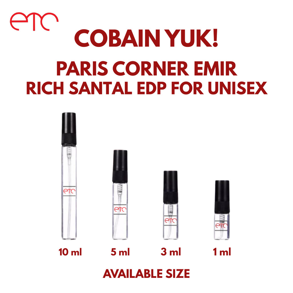 Decant Paris Corner Emir Rich Santal EDP for Unisex