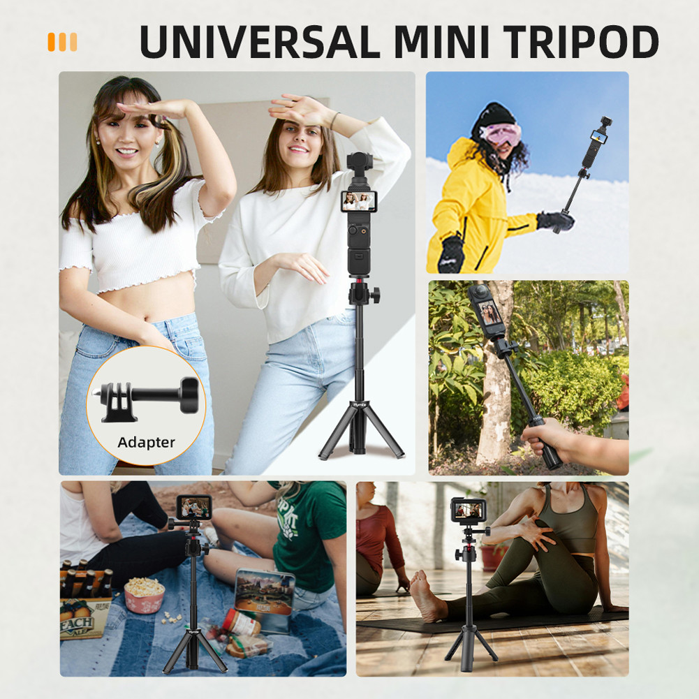 Extension Rod Pole Bar with 14inch Thread Handheld Pole Extended Selfie Stick for DJI Osmo Action 5 