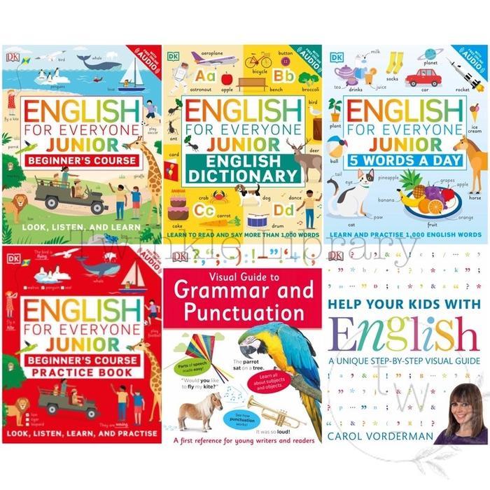 English for Everyone - Junior Beginner’s Course & Practice Book / English Dictionary / 5 Words a Day