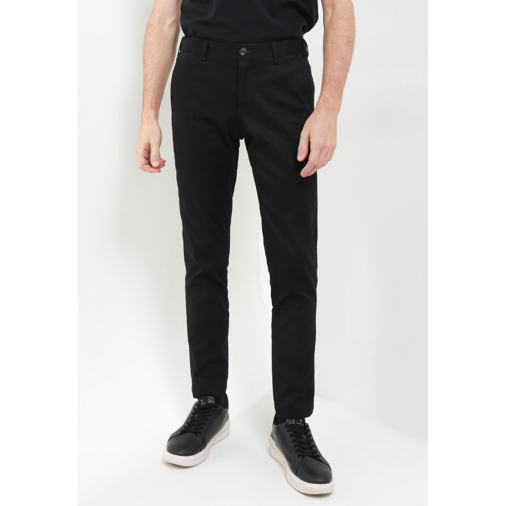 Pierre Cardin Celana Panjang Chino Pria Sovereign Black