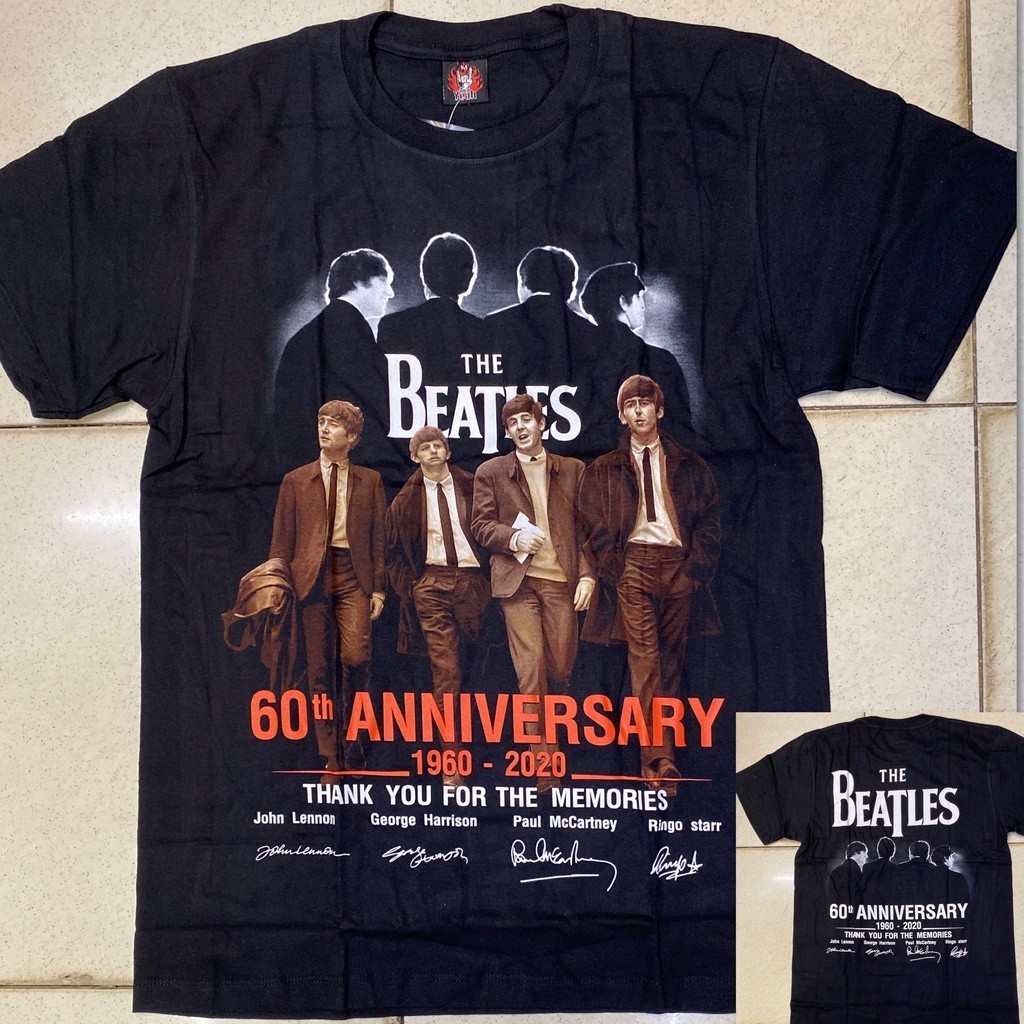 . Kemeja Hitam Rock Band The Beatles