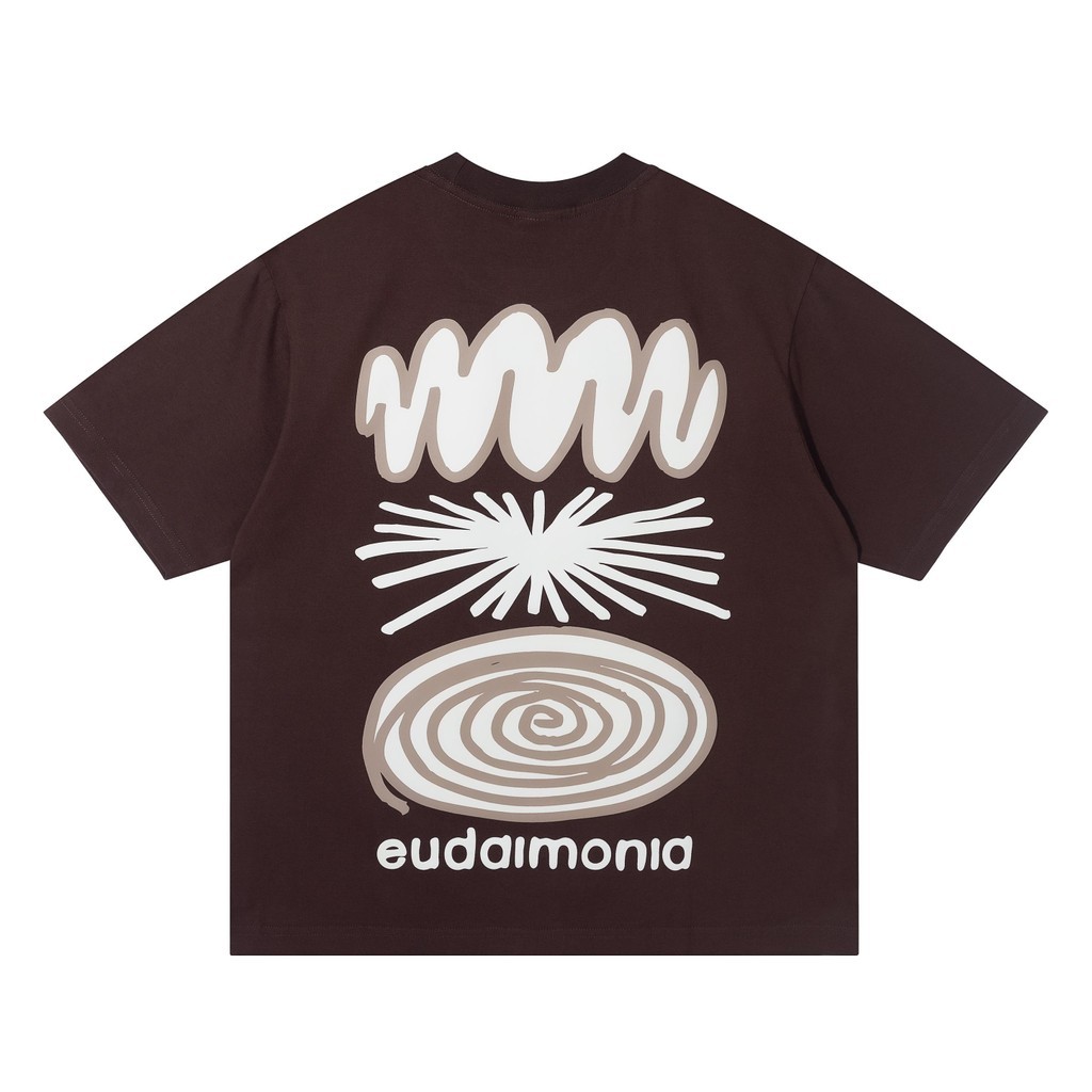 GADINGKU_  Eudaimonia Object Dark Brown Boxy Oversized T Shirt