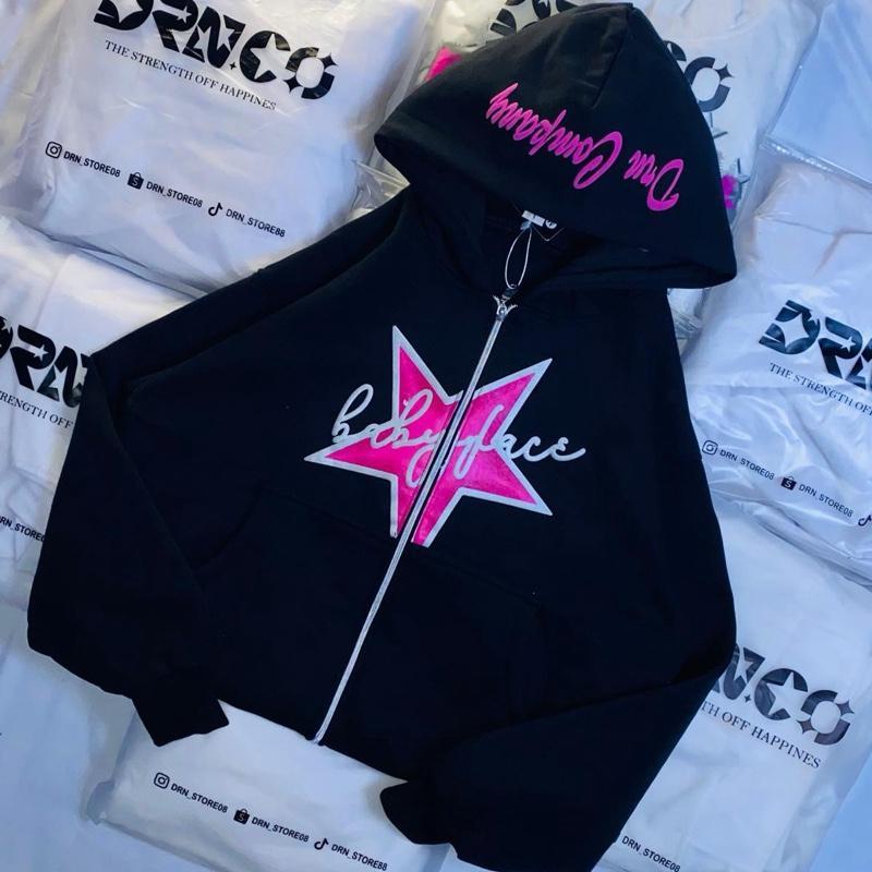 Hoodie Zipper Babyface  Sablon Dtf Hoodie Unisex Terbaru NE3 Nnik