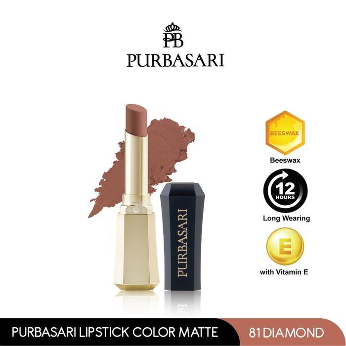 Purbasari Lipstick Color Matte / Lipstik Purbasari - 81 DIAMOND