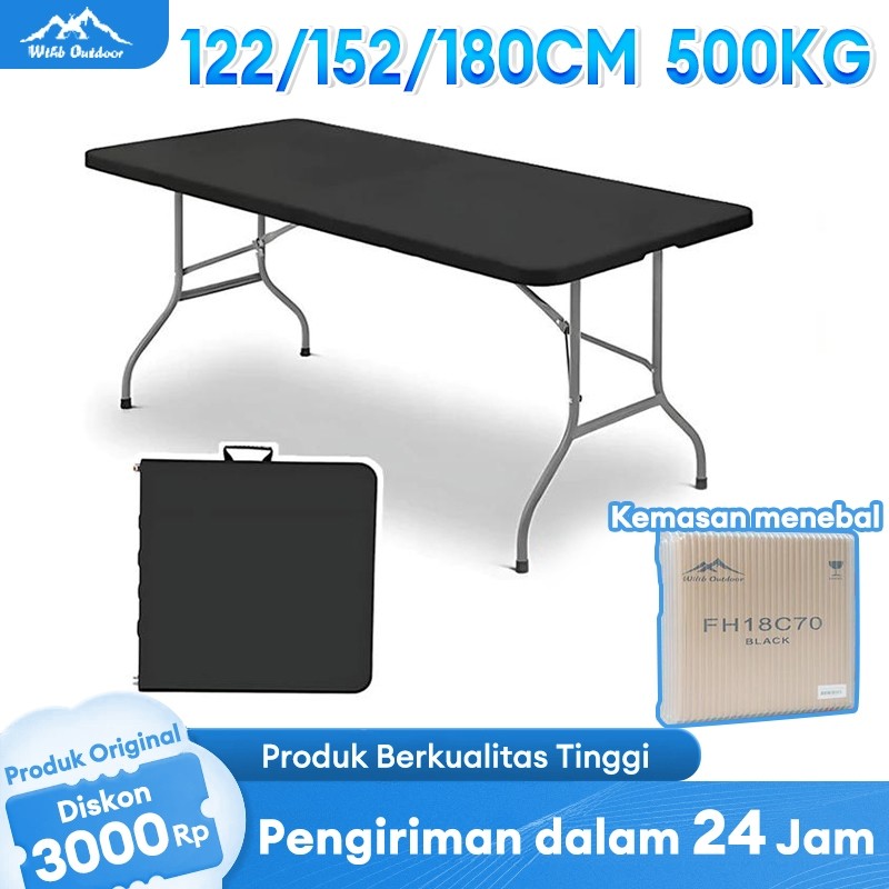 WTHB Outdoor Meja Lipat/Meja Lipat plastik/Meja Lipat Outdoor/Meja Serbaguna/besar Makan Meja