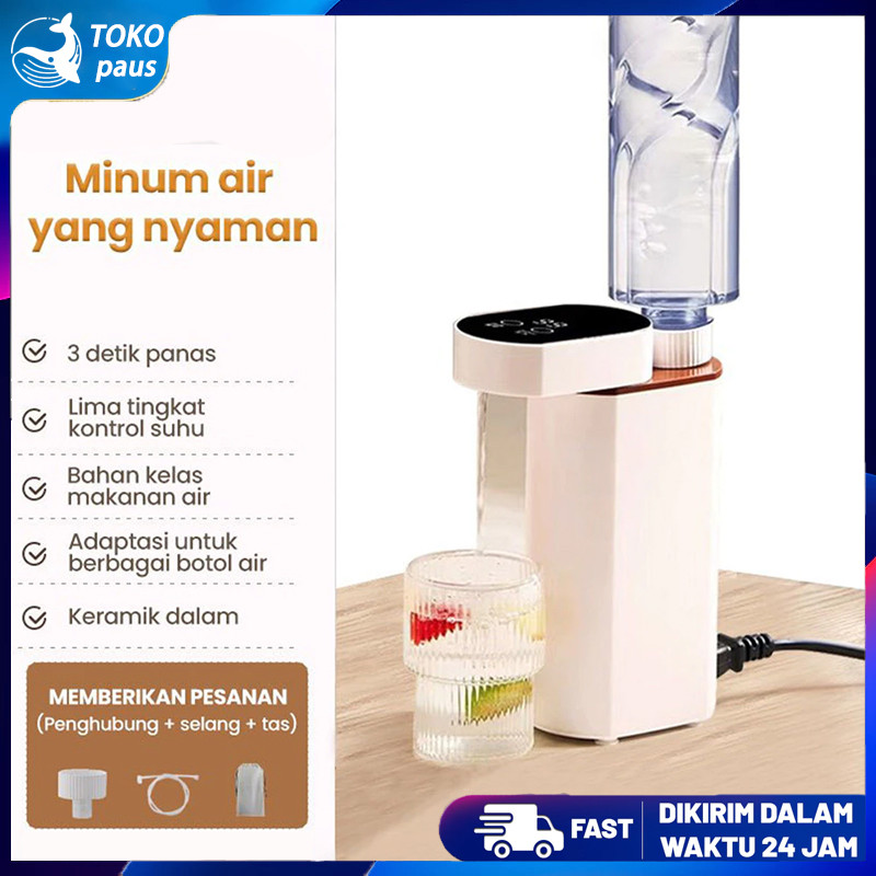 Dispenser Air Panas Dingin Dispenser Air Portable Lipat, Pompa Galon Elektrik untuk Air Panas/Dingin