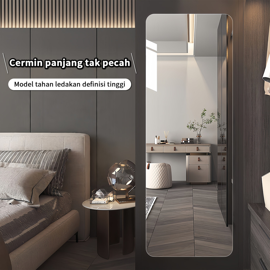 Akrilik Cermin Anti Pecah Cermin Dekorasi Cermin Plastic Stiker -Kerusakan Akan Dikompensasi Cermin 