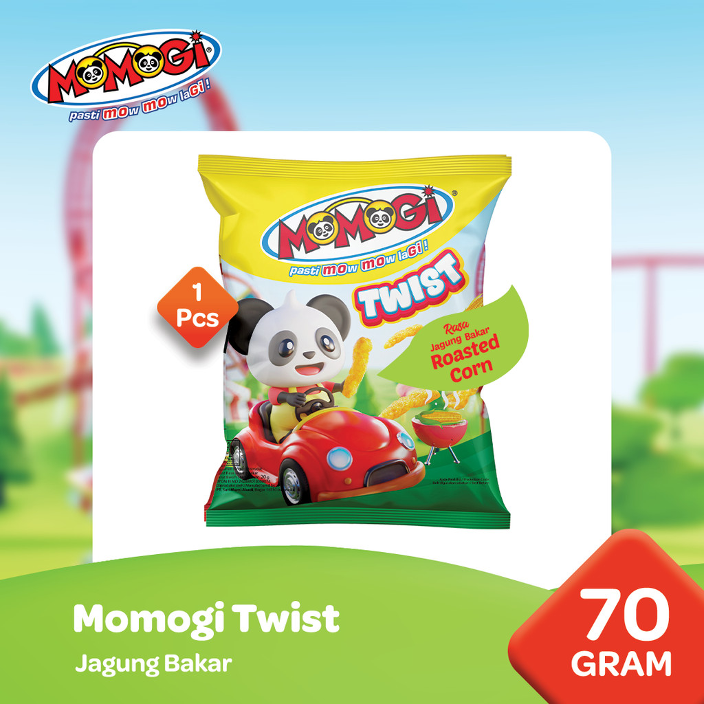 Momogi Twist Jagung Bakar - 70gr [1 Pcs]