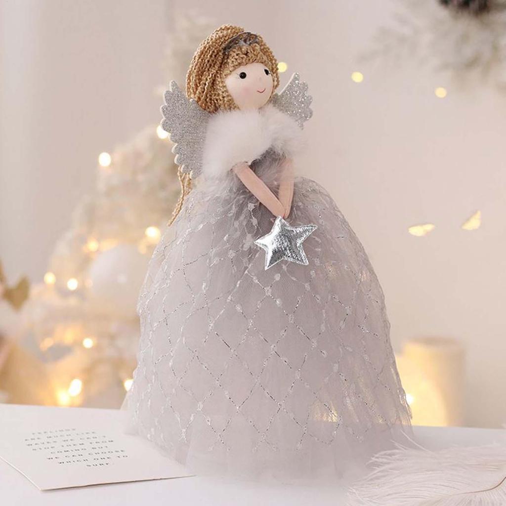 ristmas Tree Topper ristmas Angel Tree Hat Angel Decorative Tree Top Star Cute Angel Little Girl Dol