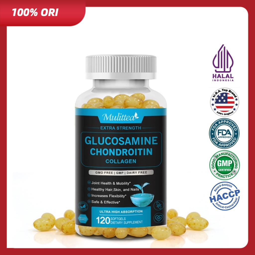 Mulittea Glucosamine Chondroitin Complex 20 Kapsul | Dengan MSM & Collagen Peptides