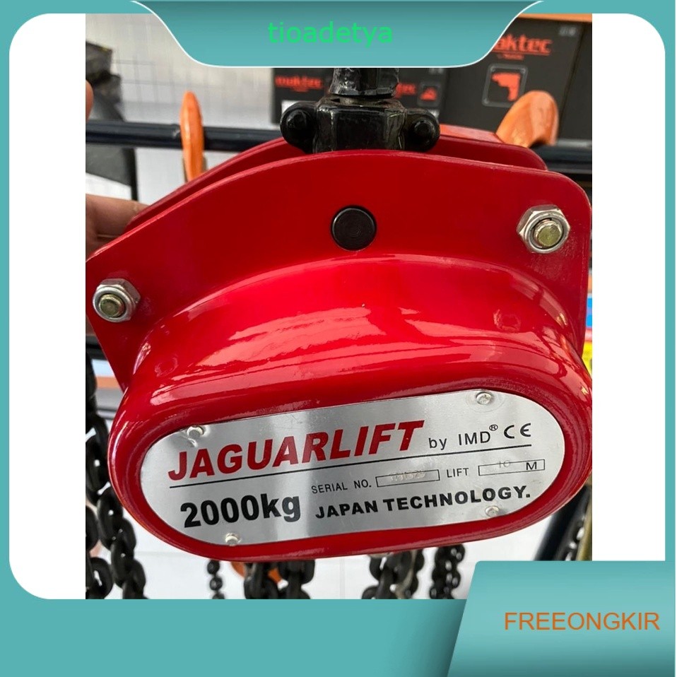 Chain Block Jaguarlift 2 Ton x 5 Meter / Takel Katrol Kerekan