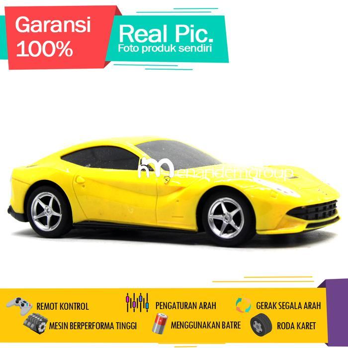 Mainan Mobil Remot Kontrol RC Sedan Balap Super Speed High Performance - Ferrari Kuning by Allshopib