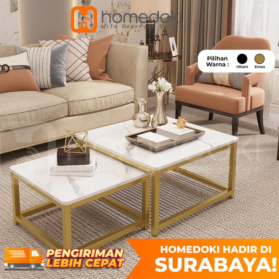 Homedoki Meja Ruang Tamu Minimalis/Meja Kopi/Meja Minimalis/Meja Tamu Minimalis Modern/Meja Kecil