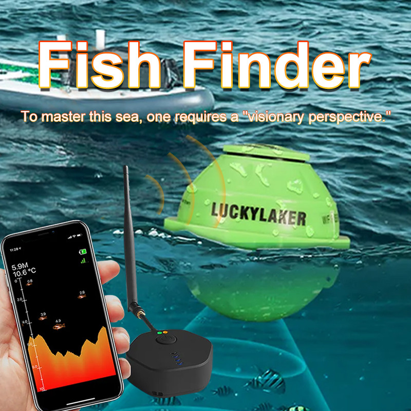 LUCKY FF916 WiFi Fish Finder Enhanced Etion 120M stance 45M Depth Wireless Fishing Suitable for iOS 