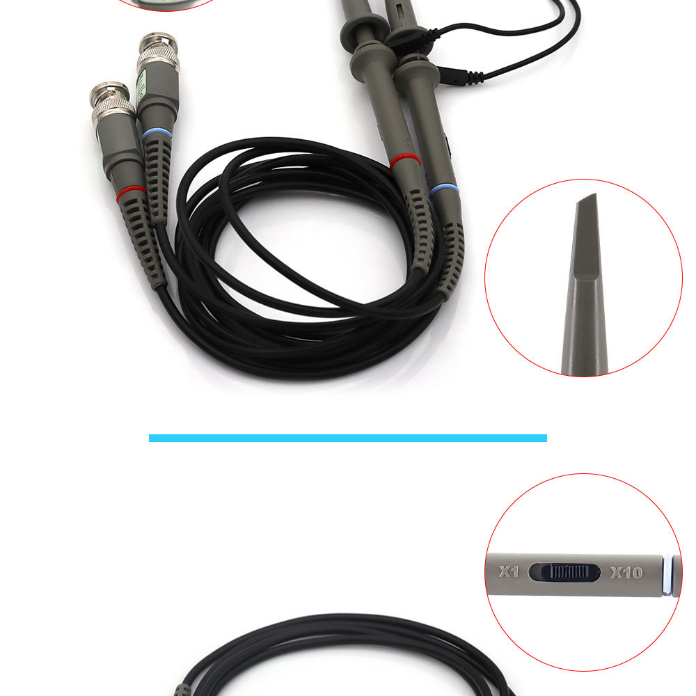 Oscilloscope Probe P6100 100MHz Oscilloscope Probe Oscilloscope Probe 2-piece set