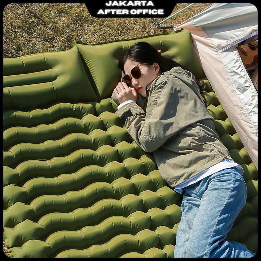 HUANQ Kasur Matras Angin Manual Sleeping Pad Waterproof Double - HQ-200