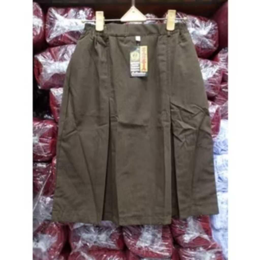Rok Pramuka Pendek / Rok Pramuka SMP Pendek / Rok Coklat Pendek SMP / Rok Pramuka SMP Span Pendek