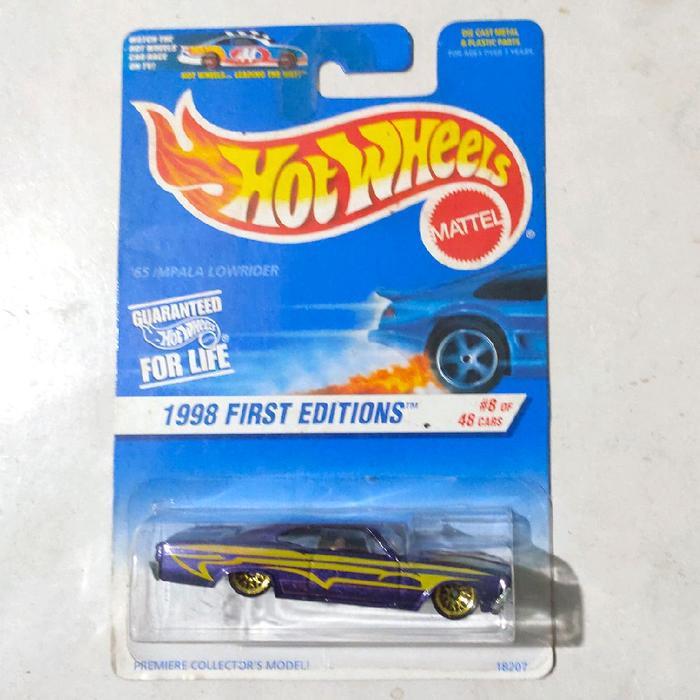 Mainan Hot Wheels 65 Chevy Impala Lowrider purple 1998 First Editions