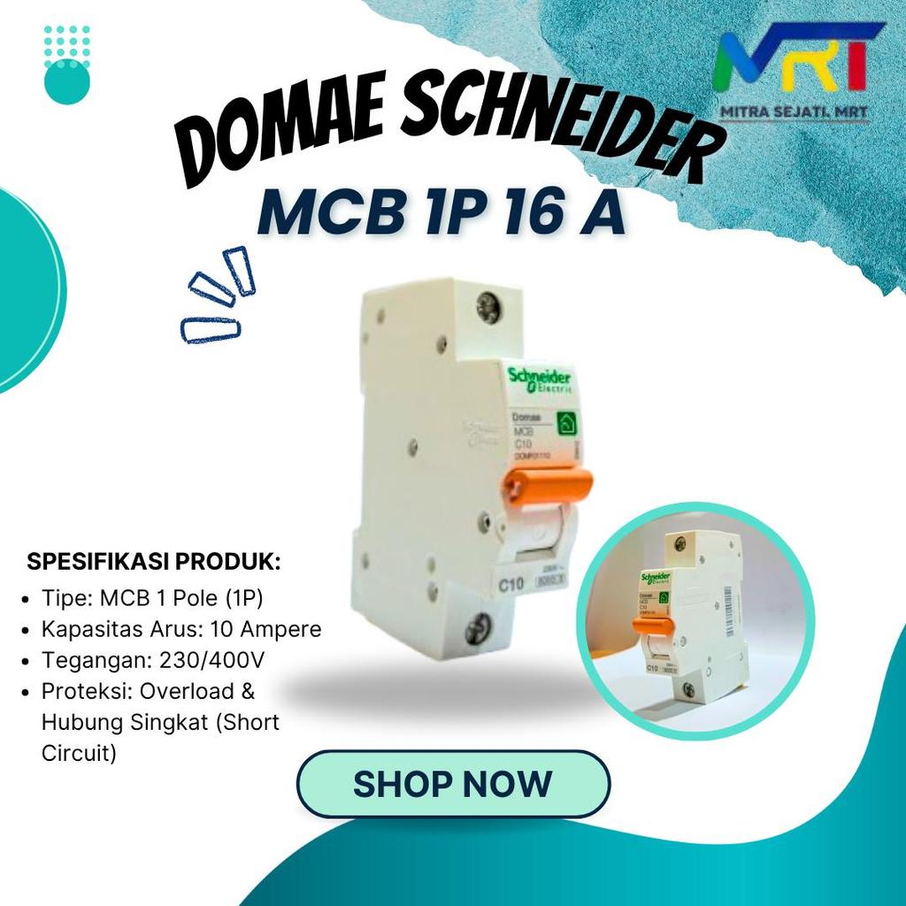 MCB Schneider 10A || Domae 1P 10A || MCB Panel Listrik  || MCB Original Schneider || MCB Rumah & Ind