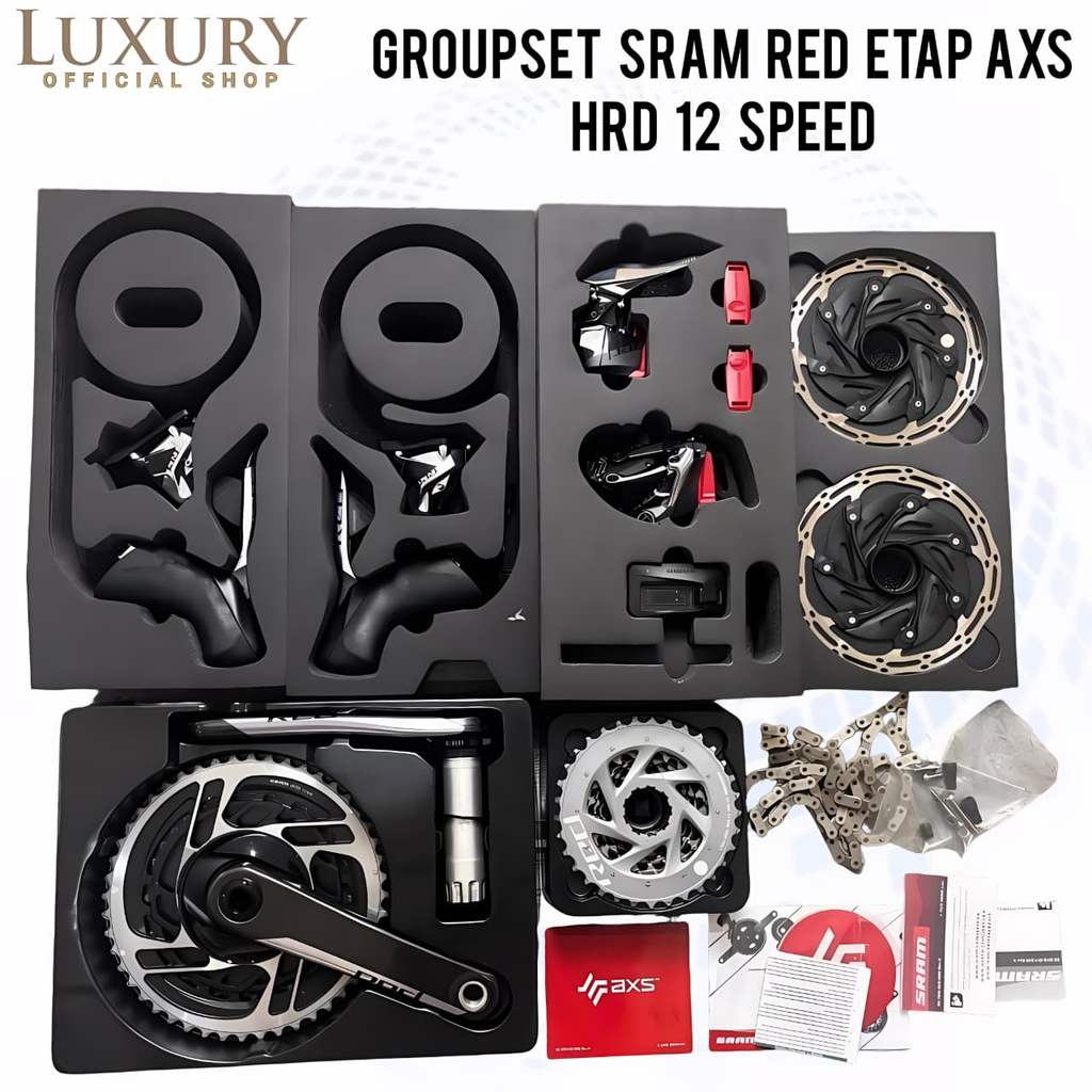 Groupset SRAM Red ETAP AXS HRD 12 Speed Hydraulic Disc Brake Power Meter Roadbike