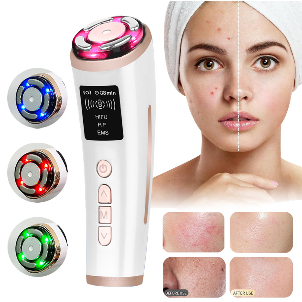 Hifu Face Lifting Machine Facial Massage EMS Facial Microcurrent Skin Rejuvenation Anti-aging Facial