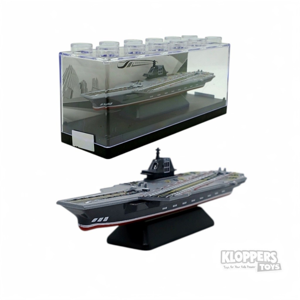 Diecast Kapal Aircraft Carrier (4) - Mainan Kendaraan Kapal Perang - Kemasan Acrilic