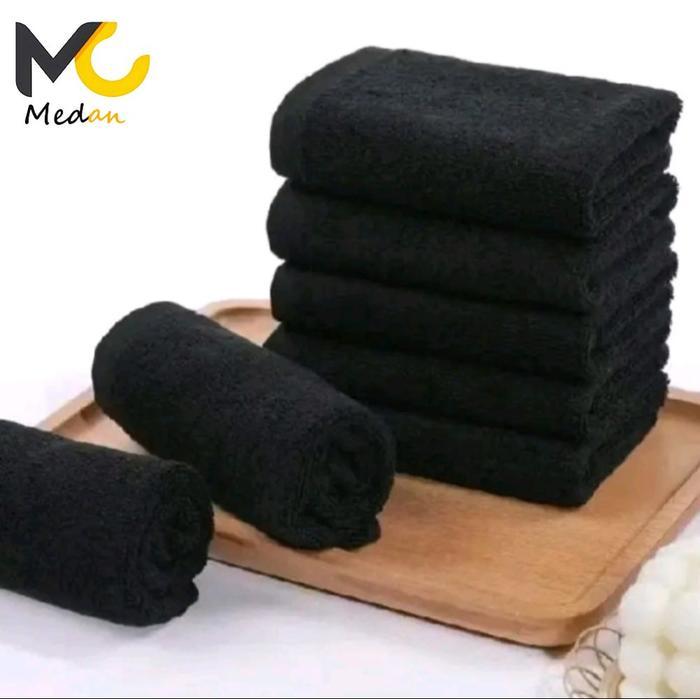 Handuk Leher Salon / Handuk Cukur Rambut Barbershop Hitam Tebal Handuk - invicta hitam
