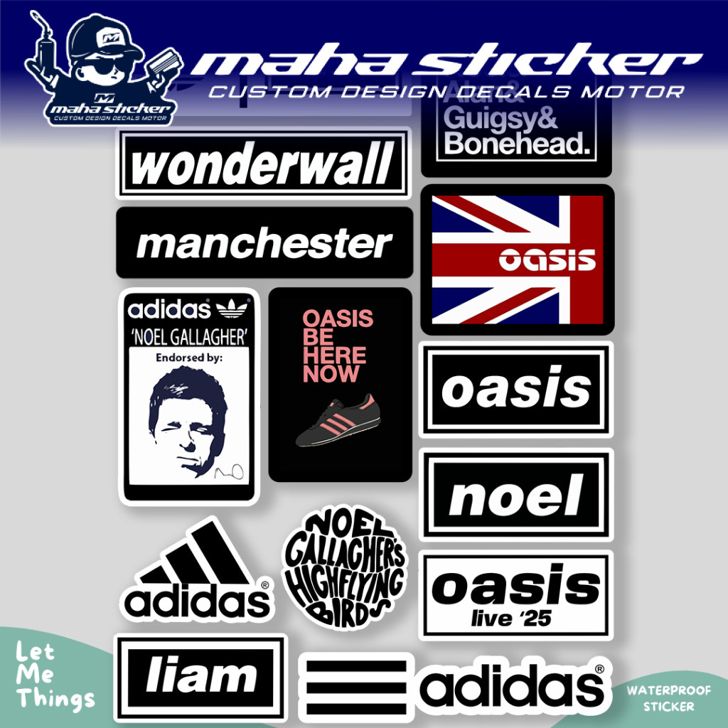 Maha striping Sticker pack Aesthetic Adidas x Oasis  Stiker Adidas Oasis