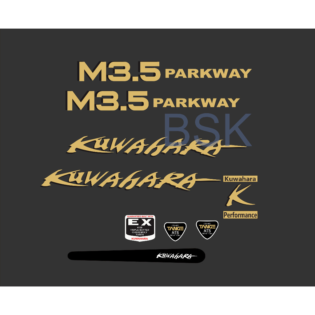 DECAL SEPEDA KUWAHARA M3.5 TRANSPARAN