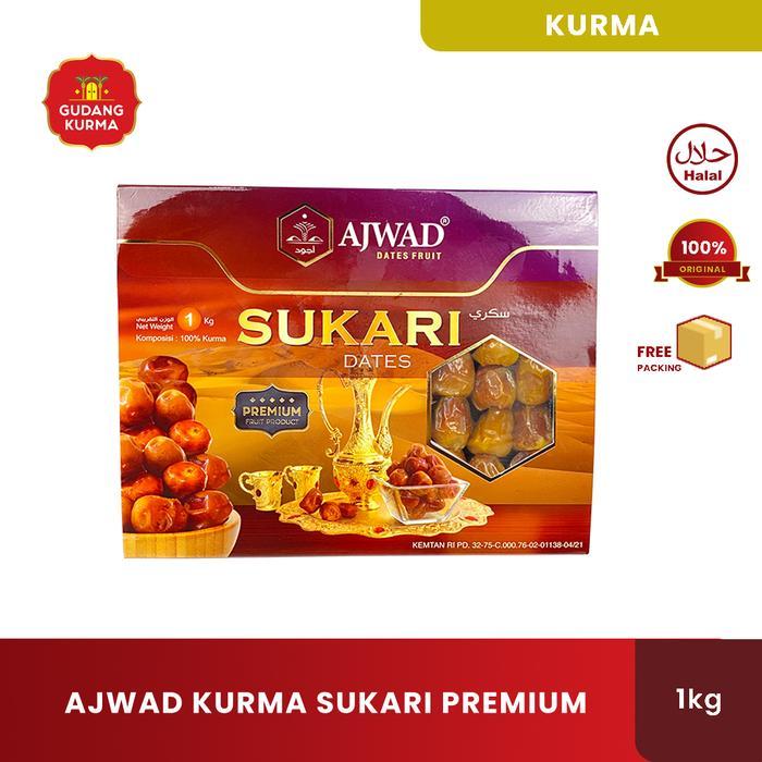 Kurma Sukari Premium Ajwad 1 Kg Manis dan Lembut - 1kg