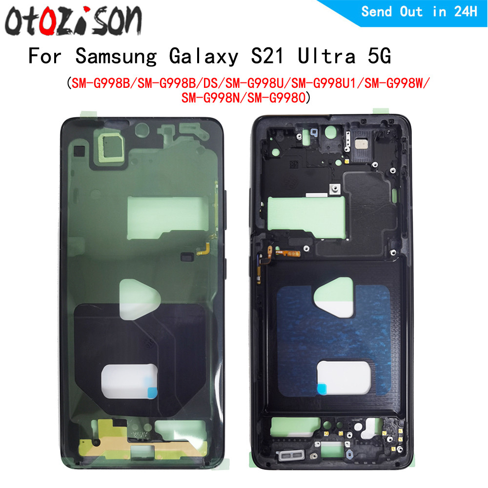 Housing Middle Frame LCD Bezel Plate Panel Chassis For Samsung Galaxy S21 Ultra 5G SM-G998B G998U G9