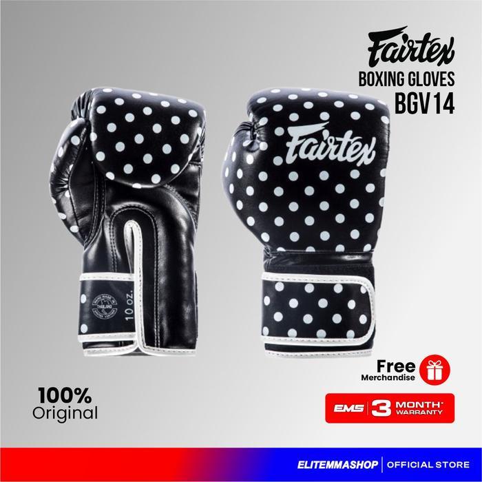 Fairtex Boxing Gloves BGV14 - PolkaDotBlack Sarung Tinju Muay Thai Boxing - 10