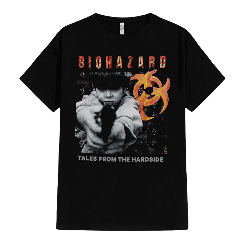 (COD) T-SHIRT / KAOS BAND OFFICIAL BIOHAZARD - TALES FROM THE HARDSIDE
