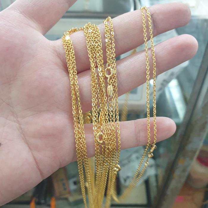 kalung anak balita tipis emas asli 700 70% 16K 1 gram 1gr 34 cm 34cm