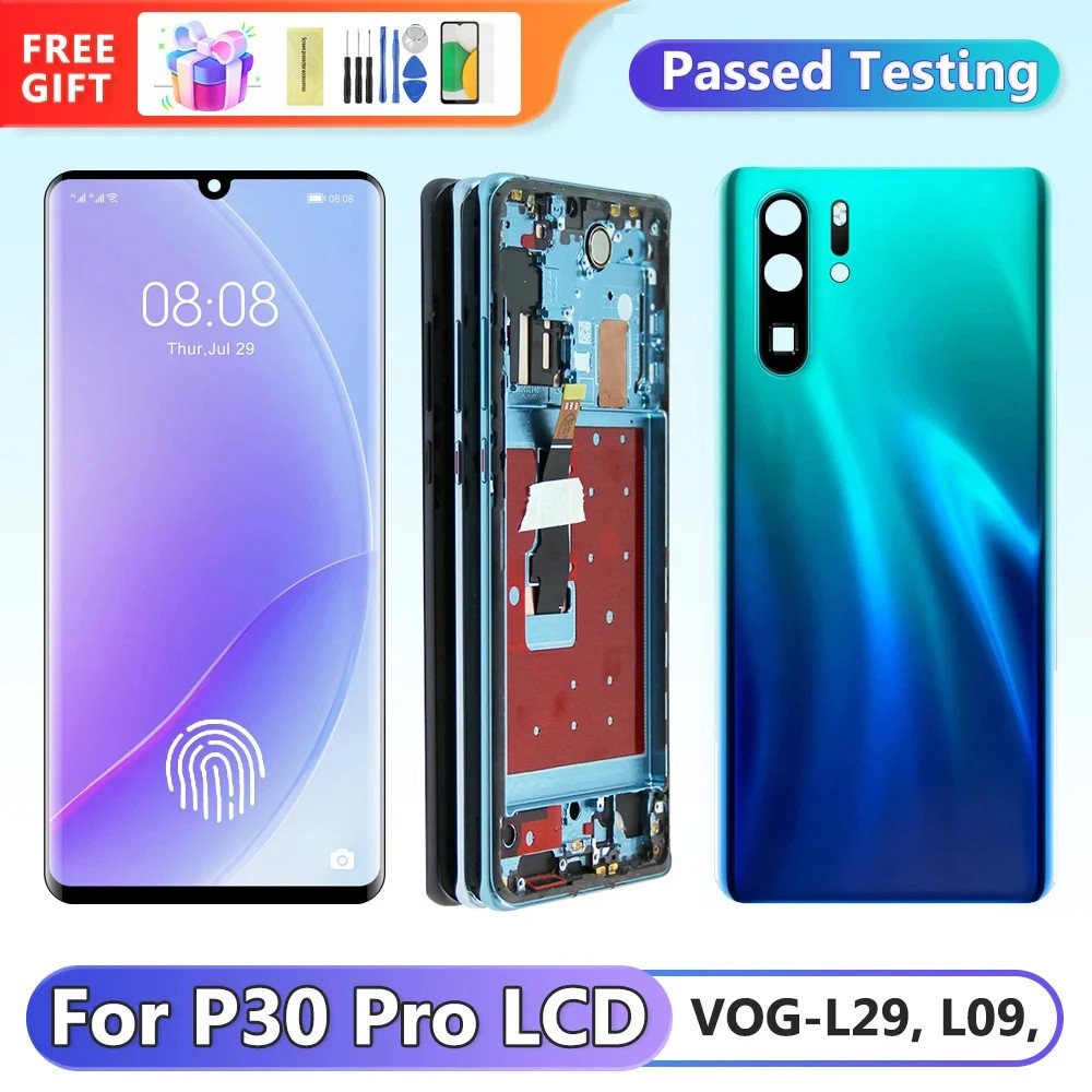 OLED Screen for pantalla Huawei P30 Pro Lcd splay gital Touch Screen with Fingerprint for Huawei P30