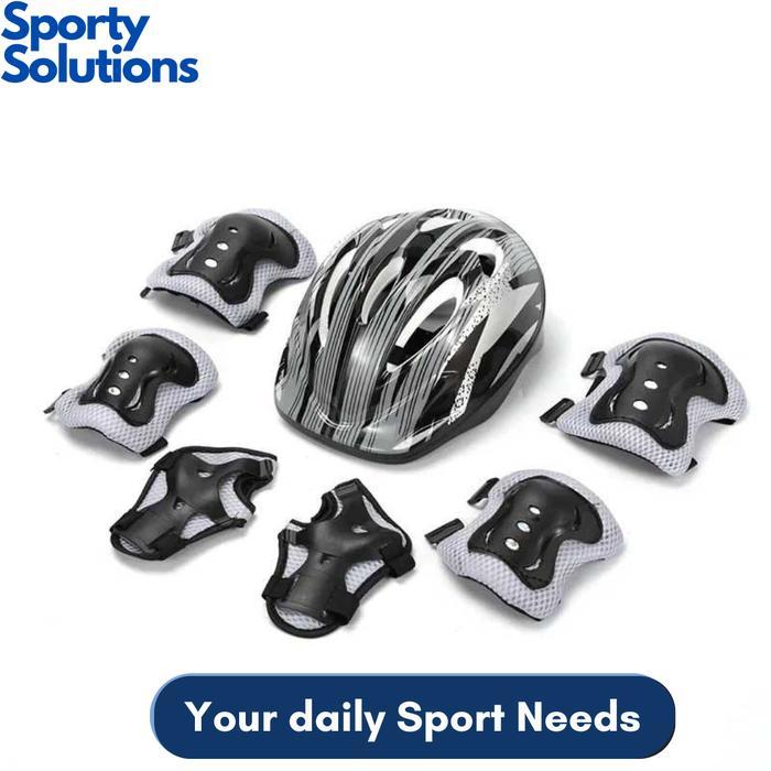 7PCS Helm Deker Sepeda Anak Alat Pelindung Sepatu Roda / Helm Decker Anak Pelindung Scooter / Sepatu
