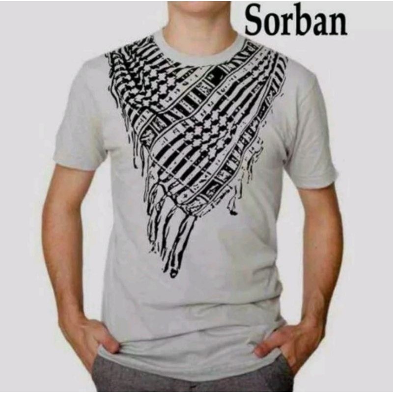 kaos oblong baju lebaran sorban pria dewasa keren motip pendek