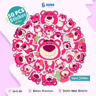 50PCS STICKER KAWAII / BABY BEAR / SHIBA INU / LOTSO BEAR PINK / STIKER ANIMAL AESTHETIC TUMBLR Stic