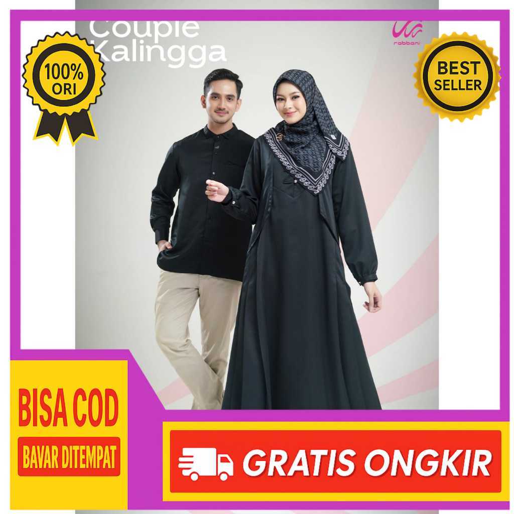 RABBANI ORI - Couple Kalingga RABBANI Dress Dan Kemko Hitam
