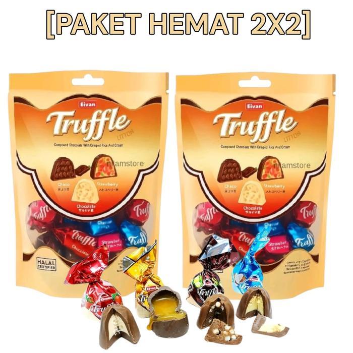 TastyBox Buy 1 Get 1 Coklat Elvan Truffle Mix 3 Rasa - Coklat Truffle Original