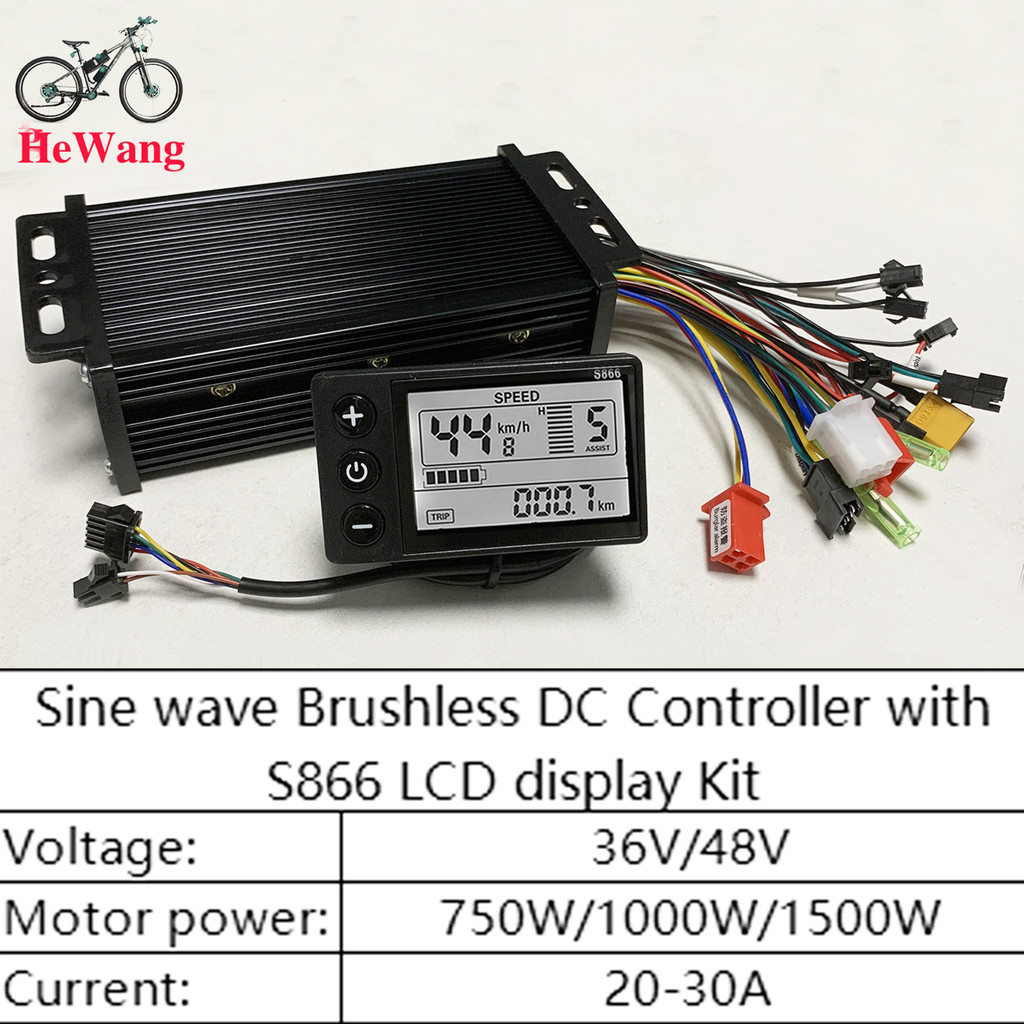 36V 48V 30A 750W 1000W 1500W Pengontrol Motor Tanpa Sikat Gelombang Sinus untuk Sepeda Listrik + Kit