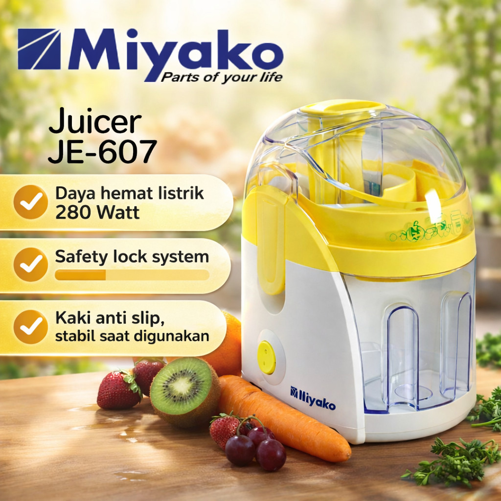 Miyako Juicer JE 607 / Blender Miyako JE 507 600ml / Extractor Fruit Miyako Juicer Listrik - BES