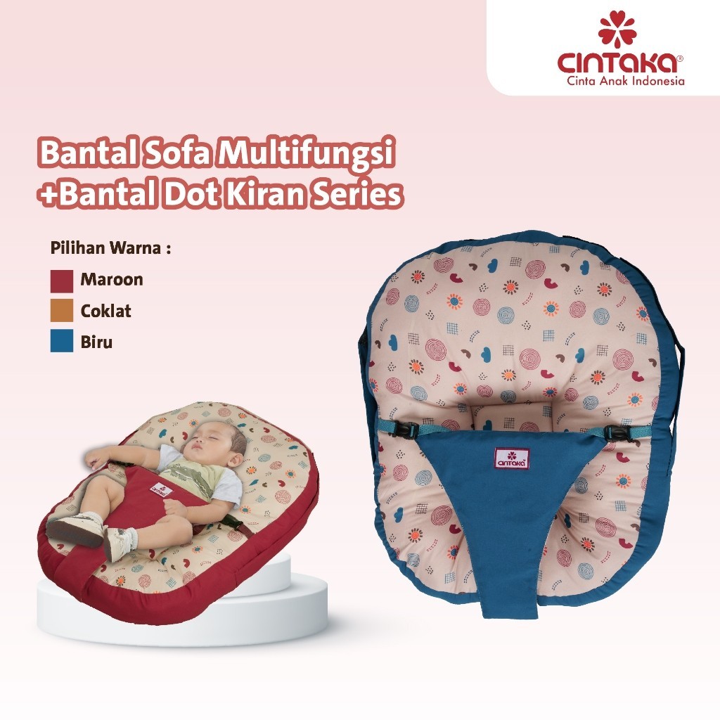Cintaka Bantal Sofa Bayi Multifungsi + Bantal Dot Kiran Series CBB3914 - Sofa Bayi