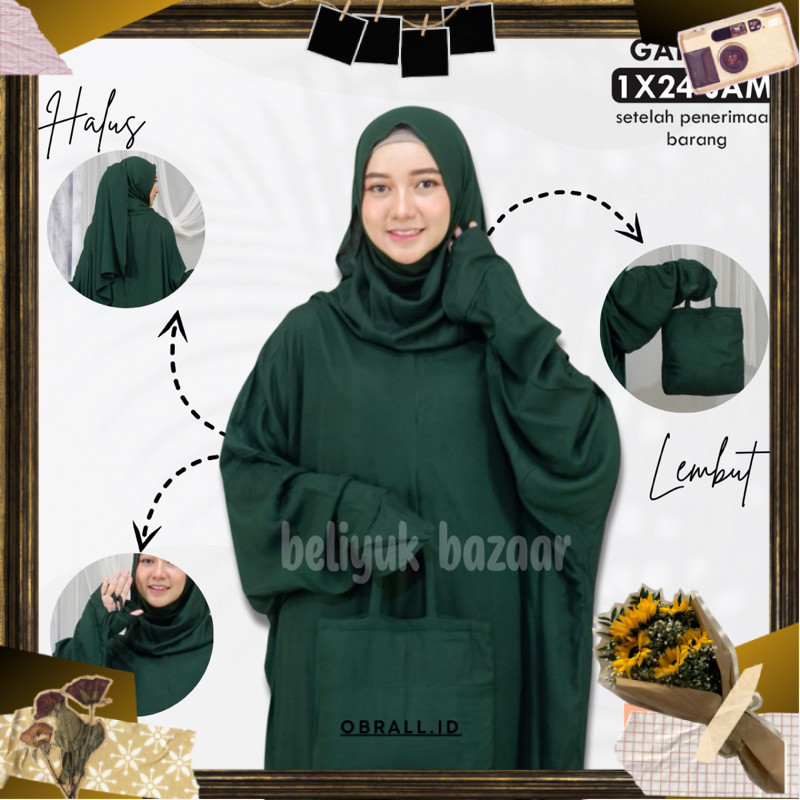 Mukena mukenah Hadramaut Terusan Lajuran Bali  Polosan Warna Mukenah Dewasa Wanita Cantik Pasmina Pa