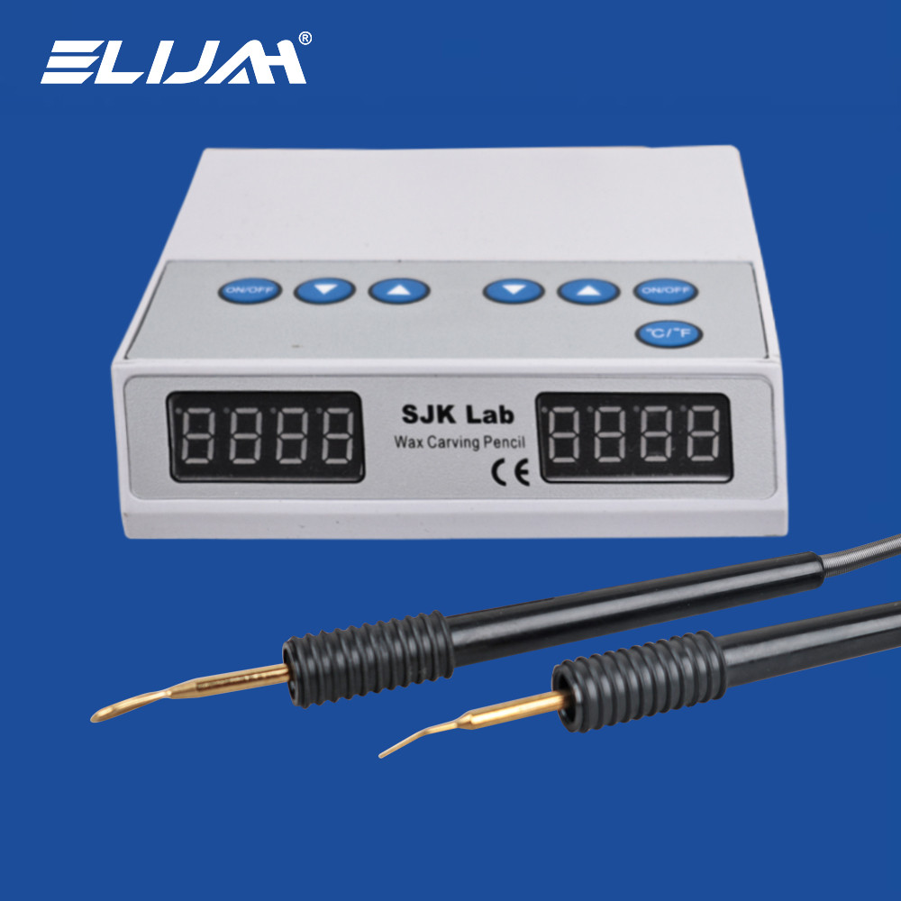 ELIJAH Dental Electric Wax Waxer Carver Kits with Double Carving Pen Carving Wax Knife Electric Wax 