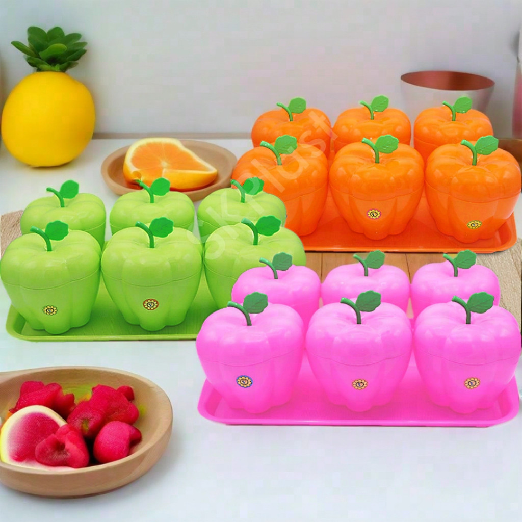 Toples Labu Set  6 Toples + 1 Nampan Sealware Plastik Toples Kacang Tantos